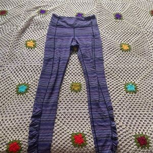 lululemon athletica cute Purple Striped Leggings